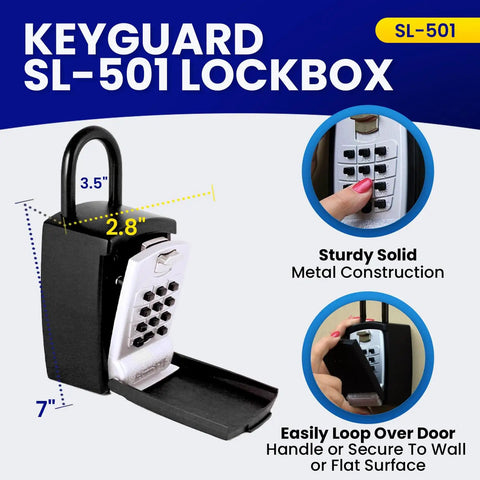 Open Outdoor Key Lock Box With Keypad Digital Push Button Combination Lock Portable Shackle Safe Box