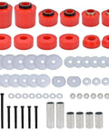 Premium Polyurethane Body Mount Bushing Kit For 1980 1998 Ford F150 F250 F350 2WD 4WD Cab Mounts Red Restores Alignment And Rigidity