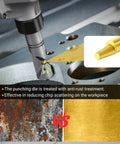 Pneumatic nibbler using 3 Pc Direct Replacement Punch And Die Set For JN1601 Nibbler Pro Grade Blades Kit For Sixteen Gauge Sheet Metal