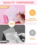 Quality comparison of Kid Friendly KN95 Face Mask Disposable Unicorn Design for Ages 4-12 showing smooth vs rough texture.