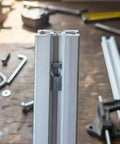 M6 X 1.0 T Slot Nut With Spring Ball Loaded in aluminum extrusion rail setup, Euro Standard T Track, CNC machinery use