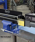 Bead Roller Drive System With 1/6 HP 120V Motor, Variable Speed 0 To 20 RPM, And Foot Pedal Control attached to a workbench