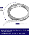 Stainless Steel Hose Clamps Kit With Large Worm Gear Adjustable Pipe Clamps For Intercooler Plumbing Tubing 8.2 ft roll