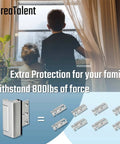 2 Pack Home Security Door Reinforcement Lock Childproof Aluminum Frame Lock Heavy Duty 800 Lbs Rated Easy Install Prevent Unauthorized Entry Silver Finish Keeps Kids Safe and Intruders Out
