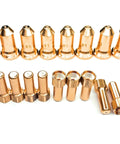 PT100 Plasma Cutting Consumables Kit including 10 tips and 10 electrodes for Everlast PowerPlasma 50-60 Amps, metal components displayed