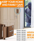 Heavy Duty Door Reinforcement Lock For Home Security With 3 Inch Stop And 800 Pound Force Kid Safe Childproof Door Latch Guard For Inward Swinging Front Doors Night Lock Upgrade To Prevent Unauthorized Entry