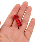 Top Aluminum Alloy Hydraulic Hose Fittings And A Pair Quick Connect Couplers For Bike Disc Brakes Gives Tight Seam Fit With A Dope Red Finish For Super Reliable Braking Grip And Sick Style That Keeps Everything Fresh For Riding Like A Boss Anytime. red aluminum hydraulic brake hose coupler in hand