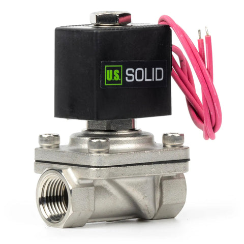 Beefy Stainless Steel Half Inch Solenoid Valve 12V DC Normally Closed Electric Valve With Viton Seal And Lead Wire