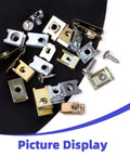 183 Pcs Automotive U Clips And Screws Kit with 11 sizes U style clip on nuts and Phillips screws for car DIY repairs