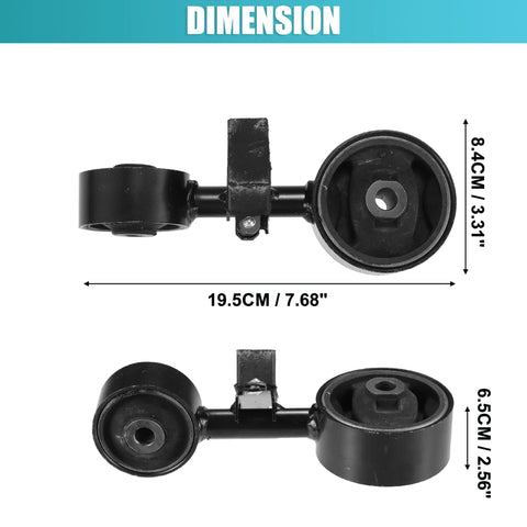 Engine Motor Mount dimensions for Toyota Camry 2.4L 2002-2006 and Solara 2004-2008, OE 123630H050, 1236328060, 1236328061