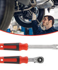 Mechanic using Slack Adjuster Tool Set 5/16 Inch Double Square Reversible Ratcheting Wrench Built Tough For Quick Adjustments