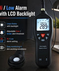 Pro Grade Digital Light Meter Lux Meter With Detachable Sensor 0 To 200000 Lux Range Hi/Low alarm and backlit LCD