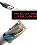 USB cable for Dual Head Car Seat Headrest Fan With 360 Degree Rotating No Sweat USB Powered Silent Motor for smooth operation.