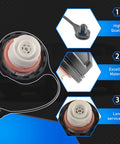 Close-up of Fuel Tank Cap Replacement For 2009 2015 Mazda 3 CX7 CX9, highlighting high quality, excellent material, long service life.