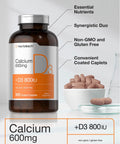 Calcium 600 Mg With Vitamin D3 Coated Caplets for Women and Men, Vegetarian, Non GMO Gluten Free Supplement, 500 Caplets bottle