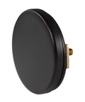Twist And Close Tub Trim Set With Floating Overflow Faceplate In Matte Black, D94H-62 side view of no hole floating faceplate