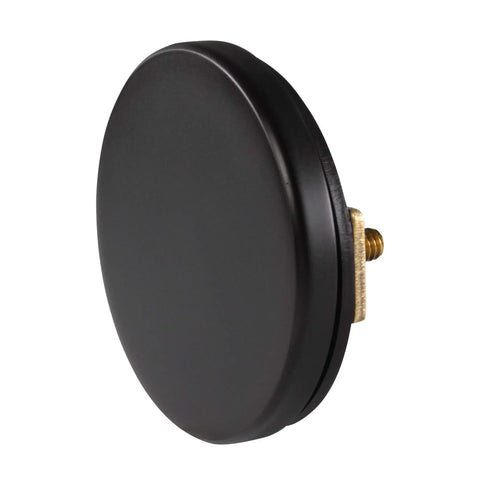 Twist And Close Tub Trim Set With Floating Overflow Faceplate In Matte Black, D94H-62 side view of no hole floating faceplate