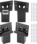 Heavy Duty Deer Stand Brackets For 4X4 Timbers Featuring Badass Strength And Powder Coated Finish with screws included.