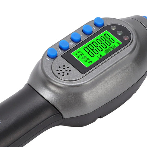 Digital Torque Wrench 1/4 Inch CRV Steel High Precision Electric Driver For Automotive And Bike Maintenance 13-265 Lb-In displaying buttons and LCD screen.