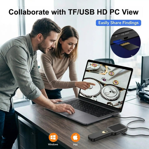 500X Handheld Digital Microscope With 3-Inch HD IPS Display For Coins Jewelry Stamps And Tiny Details Dual Lens Auto Focus Portable Close-Up Magnifier Kit Must-Have used with laptop PC view