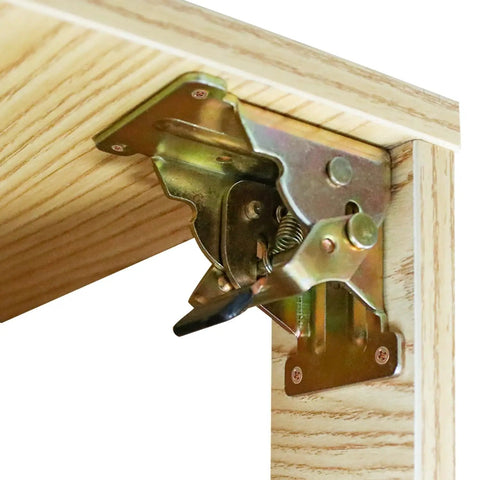 No Sweat Setup With Heavy Duty Folding Leg Brackets Self Locking Table Supports 500 Pound Capacity Thick Steel Plate Construction For Diy Workbenches And Bed Frames
