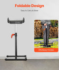 Killer 2 Pack Adjustable Roller Stands Built Like A Tank With Chrome Steel Supports Up To 250 Pounds Each For Straight Up Heavy Duty Workshop Tasks And Precision Cuts, foldable design for easy storage.
