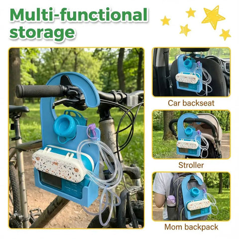 Pump Holder For Enteral Feeding Pump No Tools Needed Snap Fit 3D Printed Carrier Stand with multi-functional storage options