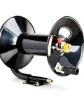 Retractable Air Hose Reel With Hand Crank, 3/8 Inch FNPT, 100 Feet, Built Like A Tank, Heavy Duty Steel Frame, 300 PSI Max, Bolt-On Base