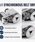 Kick Your CNC Router Setup Right Up With This Heavy Duty 4th Axis Rotary Table Boasting A NEMA 57 Stepper Motor ER32 Collet Chuck And Buttery Smooth Spinning Hollow Shaft Ideal For Cylindrical Engraving Milling And Custom Fabrication Jobs, featuring 6:1 synchronous belt drive.