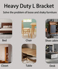 Uses for 10 Piece Stainless Steel L Bracket Set 2.38x1x1 Inch Heavy Duty 90 Degree Corner Braces Black For Wood Furniture Bed Frames Cabinets Drawers and Chairs with Mounting Screws