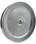 6 Inch Single Groove V Belt Pulley 1/2 Inch Bore Motor Pulley Carbon Steel Zinc Plated For A B 5L 4L V Belts Built Tough Durable 1020 Steel Construction Great For Industrial Drives