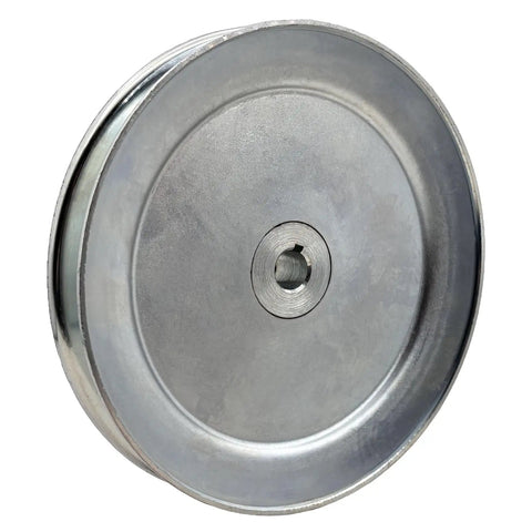 6 Inch Single Groove V Belt Pulley 1/2 Inch Bore Motor Pulley Carbon Steel Zinc Plated For A B 5L 4L V Belts Built Tough Durable 1020 Steel Construction Great For Industrial Drives