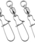 20 Pack Ball Bearing Snaps Swivels Duo Lock Pro Grade Stainless Steel Fishing Tackle Connectors For Saltwater And Freshwater Leader Lines Lures Quick Change And Smooth Operation, stainless steel snap swivels