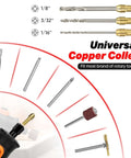 Front view of Shall 508-piece rotary tool kit with universal copper collet; shows assorted bits