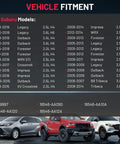 Subaru Engine Air Filter Fitment Chart for CA9997 Replaces 16546-AA090 16546-AA10A for various Subaru models including Outback, Forester.