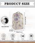 Watercolor Floral Blender And Stand Mixer Cover Protects Your No Fuss Home Kitchen Small Appliance From Dust Proof Fingerprints And Scratches Durable Polyester Protector Easy To Clean, shown in upright position with dimensions 9.4x15.9 inches.