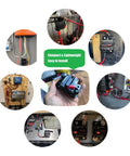100Amp DC Circuit Breaker Manual Reset Battery Disconnect Switch Covers 12V-48V installed in various setups for secure electrical connections.