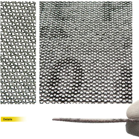 3 Inch Mesh Sandpaper Discs Hook Loop showing anti clogging design, ready for wood, metal, drywall, 80 grit, 20 pcs.