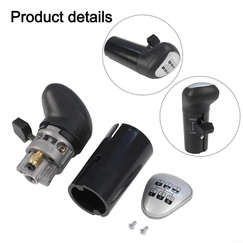Heavy Duty Truck Shift Handball A6909 Replacement Gear Change Knob For Eaton And Fuller Rugged ABS Construction Easy Install Durable Interior Part For Multiple Speed Options, shown disassembled with parts visible