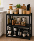 Heavy Duty 3 Tier Kitchen Storage Shelf Boltless Metal Rack With Adjustable Shelves Up To 1200 Lbs Total Ideal Pantry Organizer