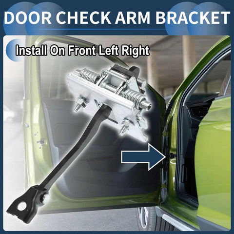 Peugeot 5008 Front Door Hinges Left And Right With Check Strap Soft Close Limiter Beefed-Up Wear Resistant Metal