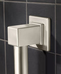 Close-up of wall mount for 12 Inch Stainless Steel Bathroom Grab Bar In Brushed Nickel For Safety And ADA Compliance
