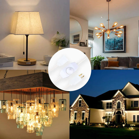 Plug In Lamp Dimmer Switch With 6 Foot Cord Rotary Dial Control For 120V 150W Dimmable Lights in home settings