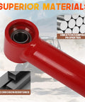 High Clearance Rear Radius Arms For 2014 And Up RZR XP 1000 And XP 4 1000 Beefed Up Heavy Duty Steel A Arms With Carbon Steel Bushings And Adjustable Heim Joints For Tough Trails Rock Crawling And Off Road Performance, red steel arm with bushing