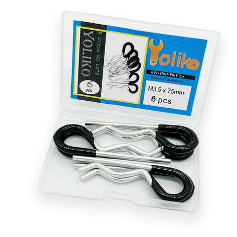 Box of Heavy Duty Hitch Pins Clip R Clips Spring Retaining Pins Set Built Tough With Rubber Coated Grip for trailers