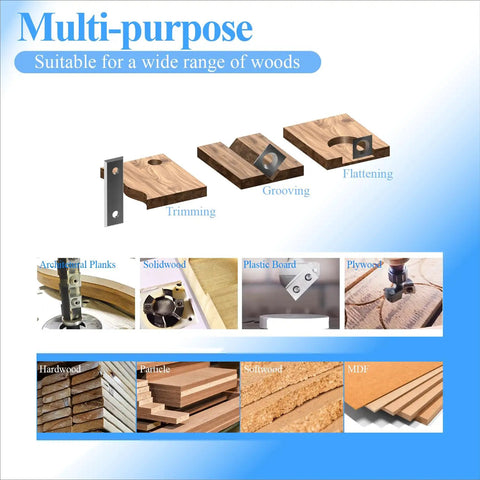 Various woodworking uses for Tungsten Carbide Cutter Inserts 15x15x2.5mm R100 Blades With 4 Inch Face Radius For Woodworking