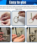 Installation process of Beefed Up Heavy Duty Lynch Pin Set for 3 Point Hitch Pins 3 Sixteenth Inch Round Locks in action