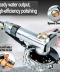 4-1/2 Inch Pneumatic Beast Wet Stone Polisher And Grinder with water flow and speed switch detail