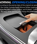 Mercedes Benz Center Console Wrap Kit 1 To 1 Fit Gear Shift Panel Protector Cover Silicone Sticker For GLC X254 GLC260 GLC300 GLC300e GLC43 AMG 2023 2024 2025 Washable Interior Upgrade Easy Install showing normal opening.