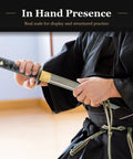 Unsharpened Aluminum Iaido Katana Training Sword With 28 Inch Blade Safe Practice Real Katana Weight Fullered Groove